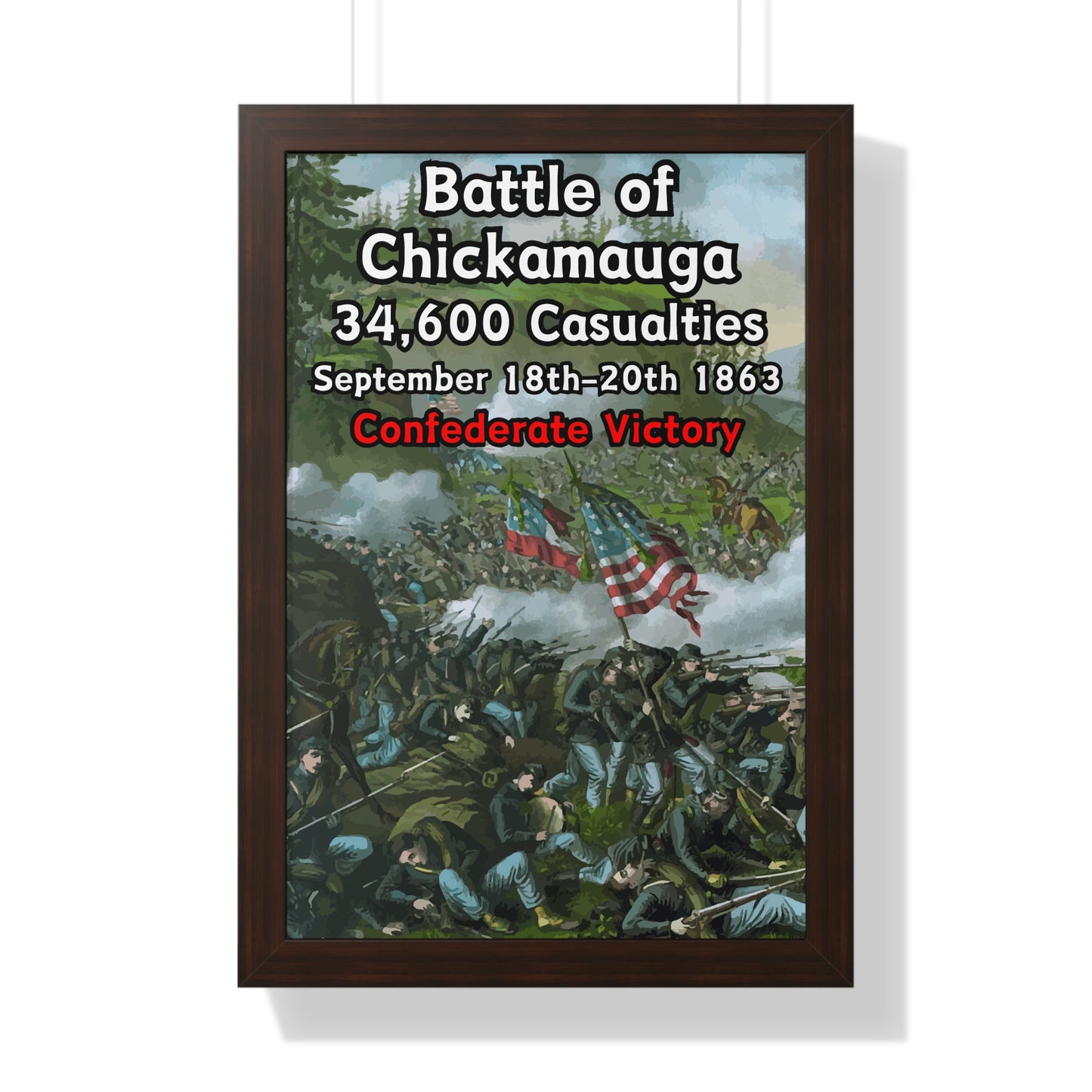Historical Battle of Chickamauga Framed Poster