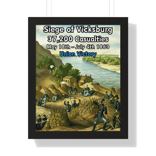 Historical Siege of Vicksburg Framed Poster