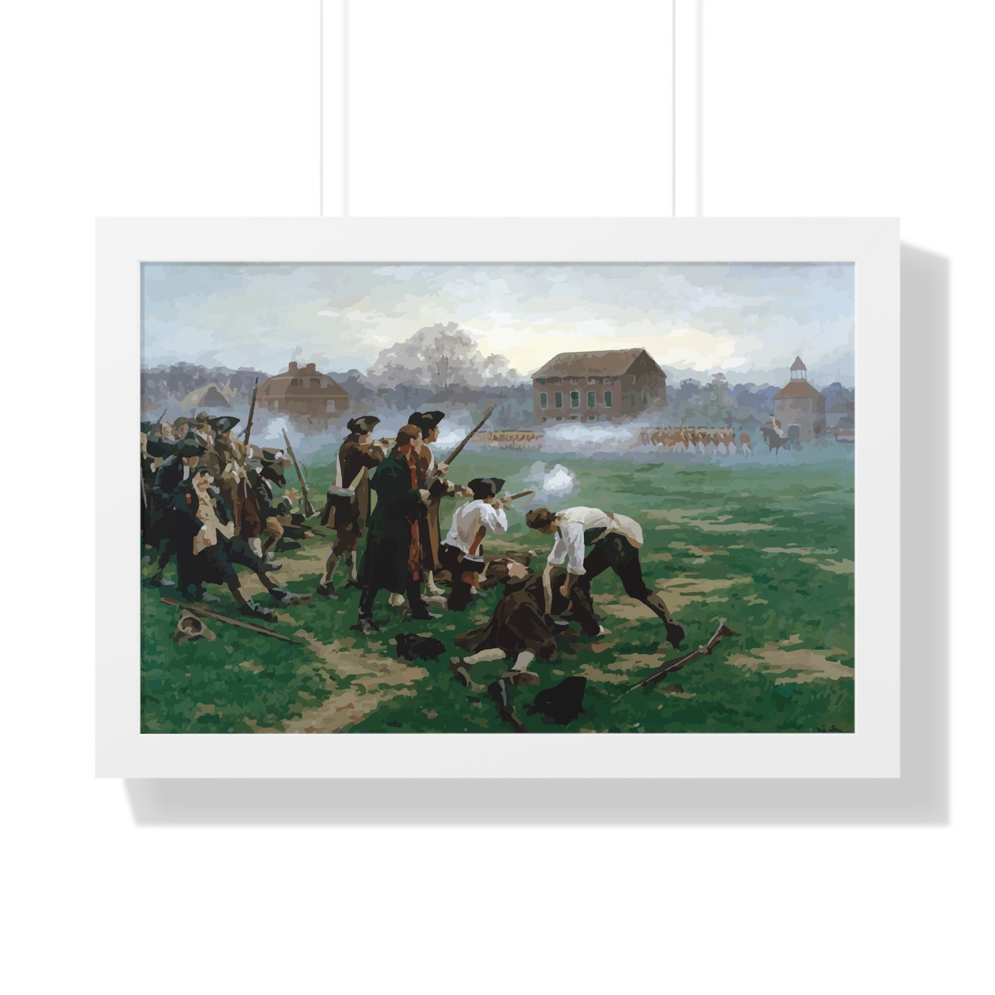The Battle of Lexington Framed Painting Poster