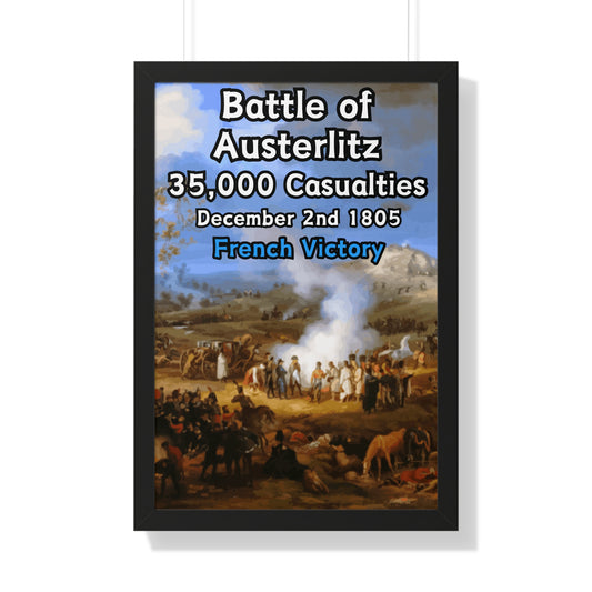 Gerahmtes Poster Historische Napoleonische Kriege Schlacht bei Austerlitz