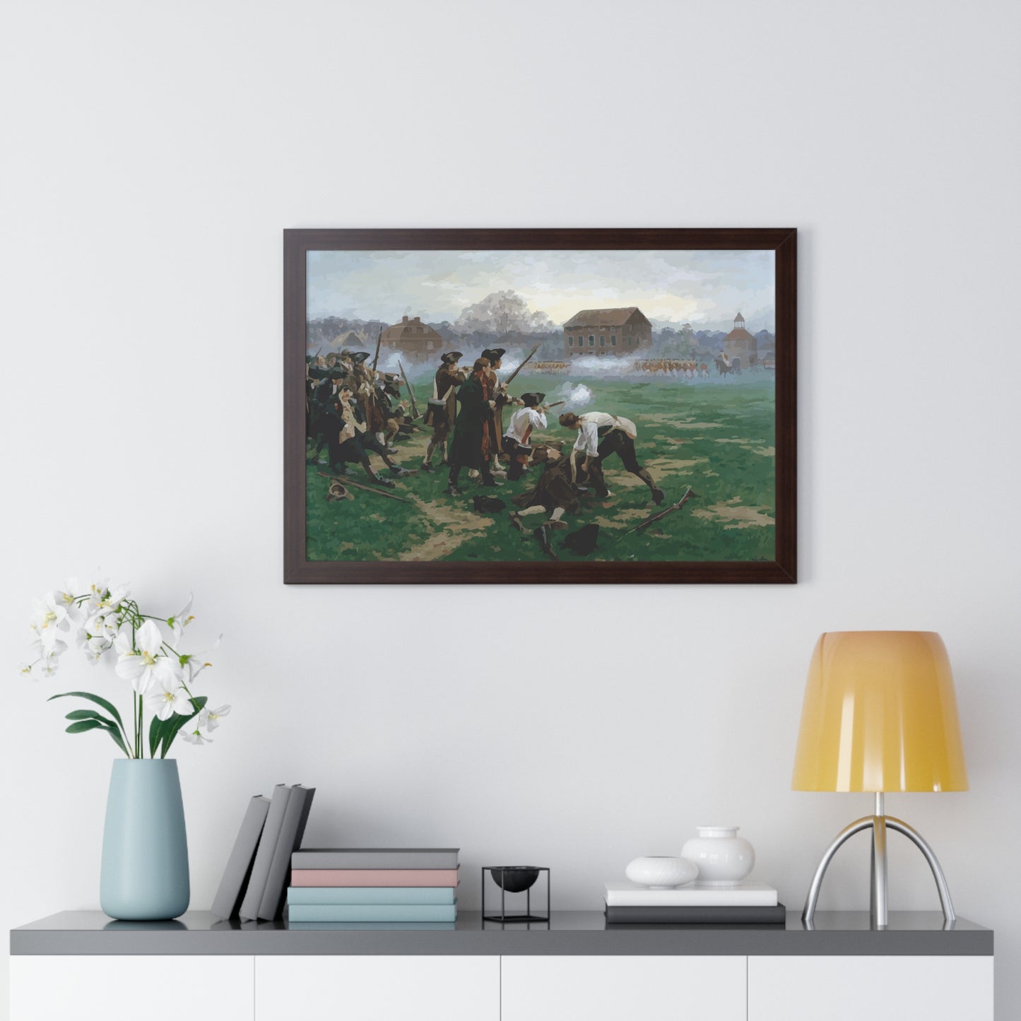 The Battle of Lexington Framed Painting Poster