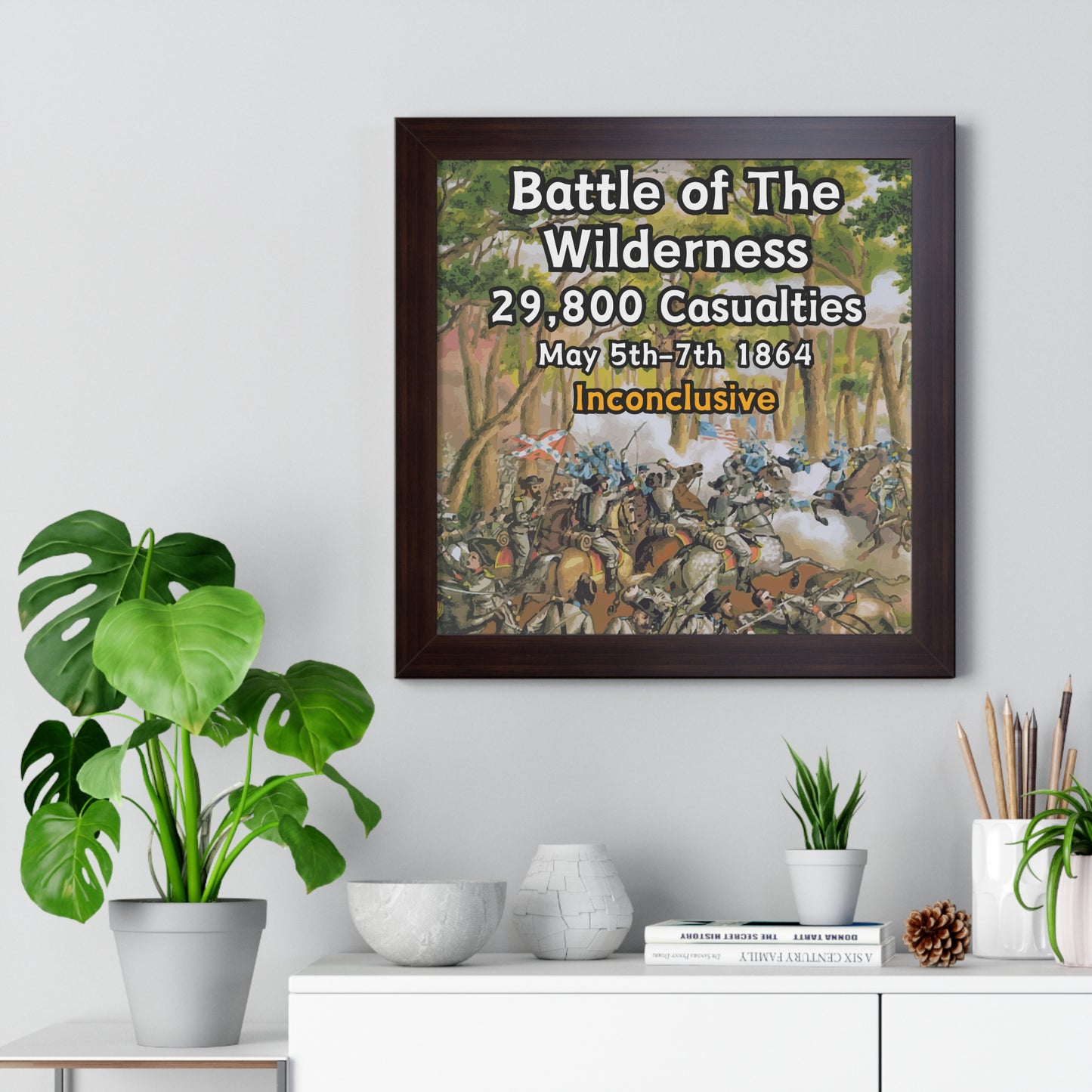 Historical Battle of The Wilderness Framed Poster
