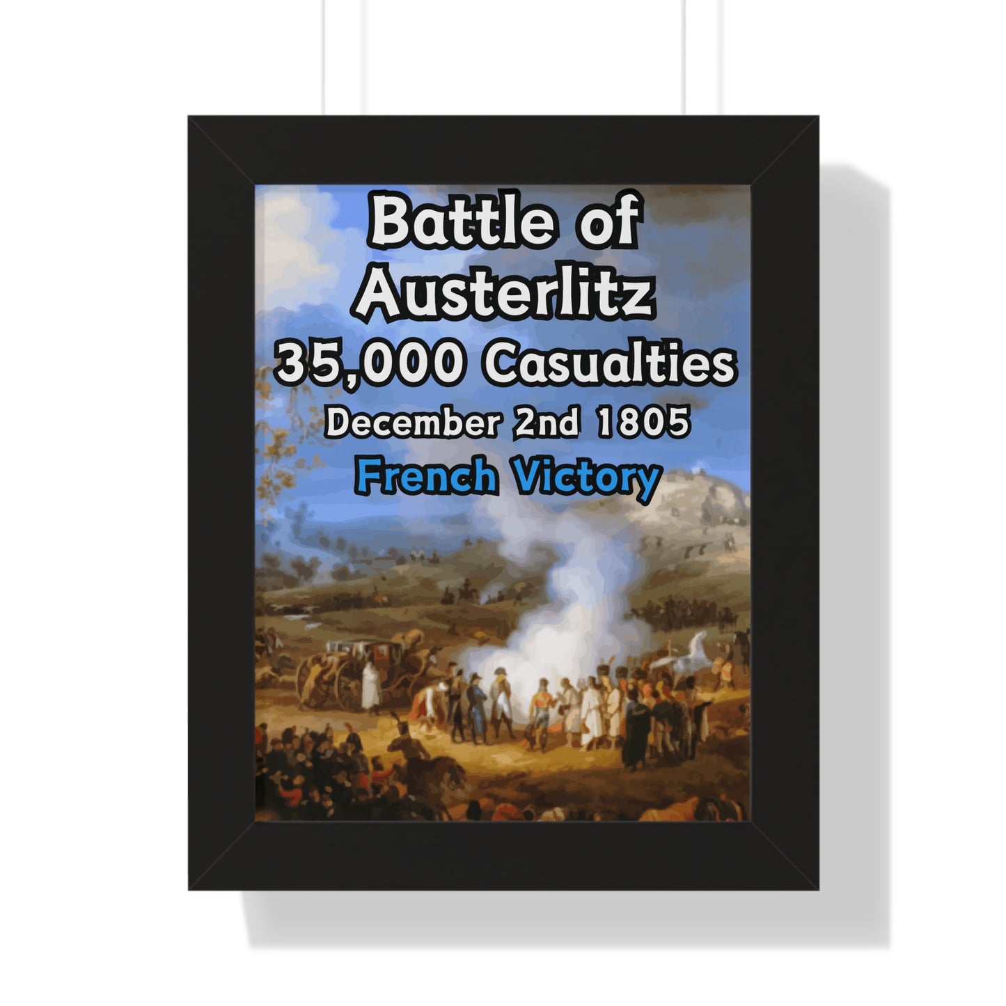 Gerahmtes Poster Historische Napoleonische Kriege Schlacht bei Austerlitz