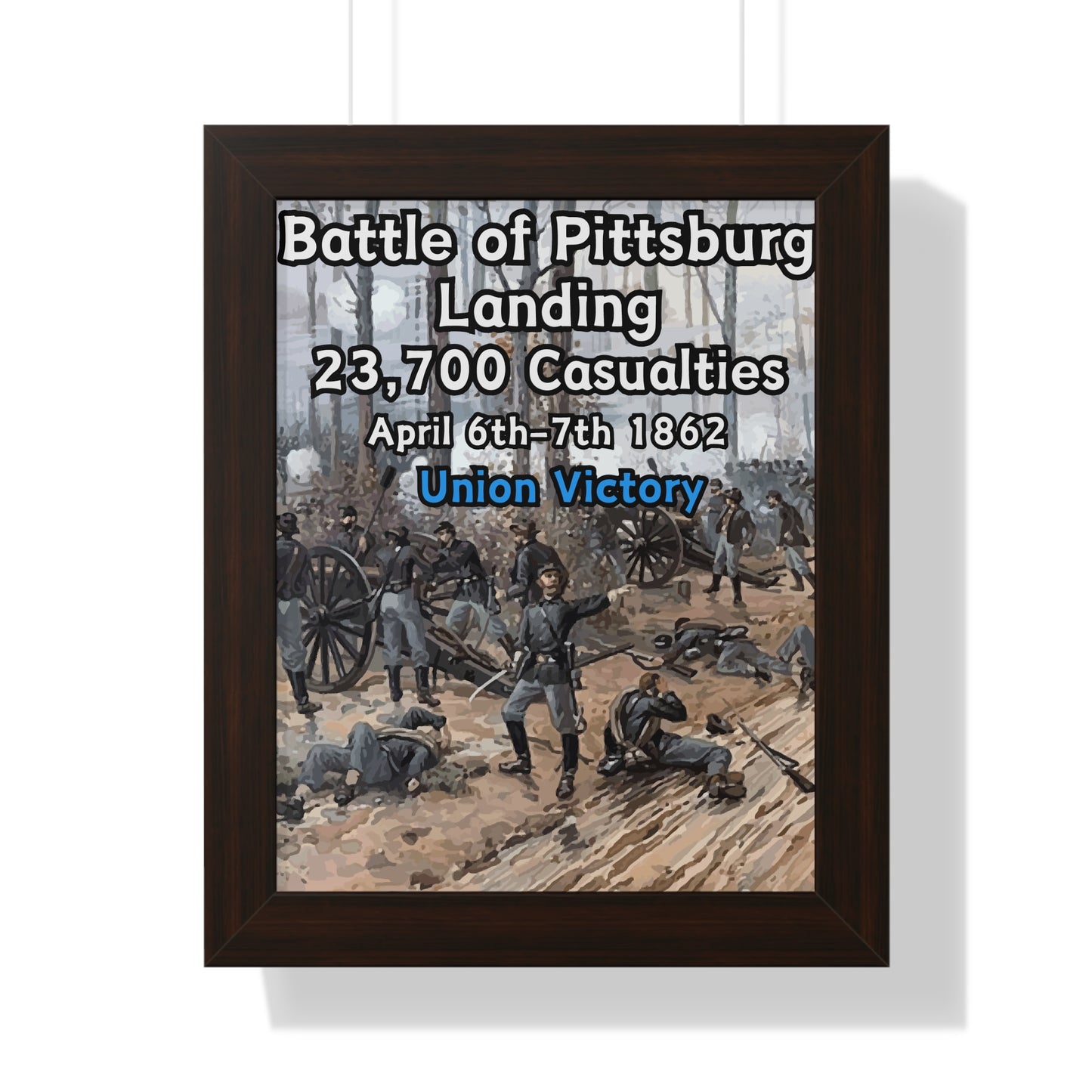 Historical Battle of Pittsburg Landing Framed Poster