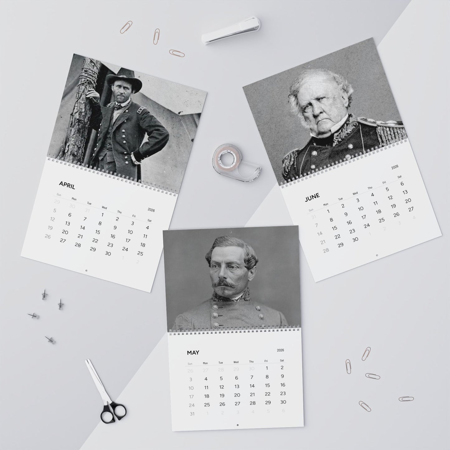 Birthdays of Civil War Generals 2026 Calendar