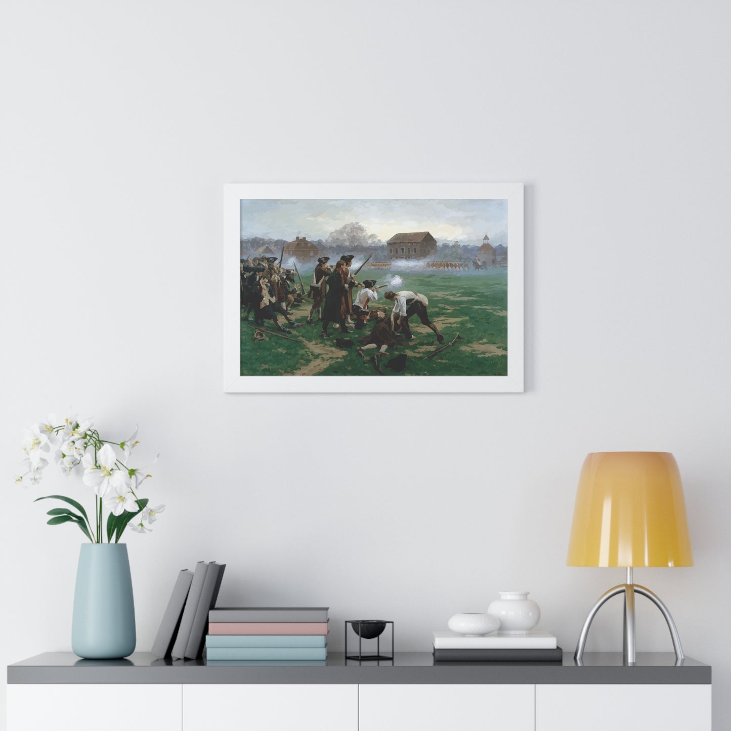 The Battle of Lexington Framed Painting Poster