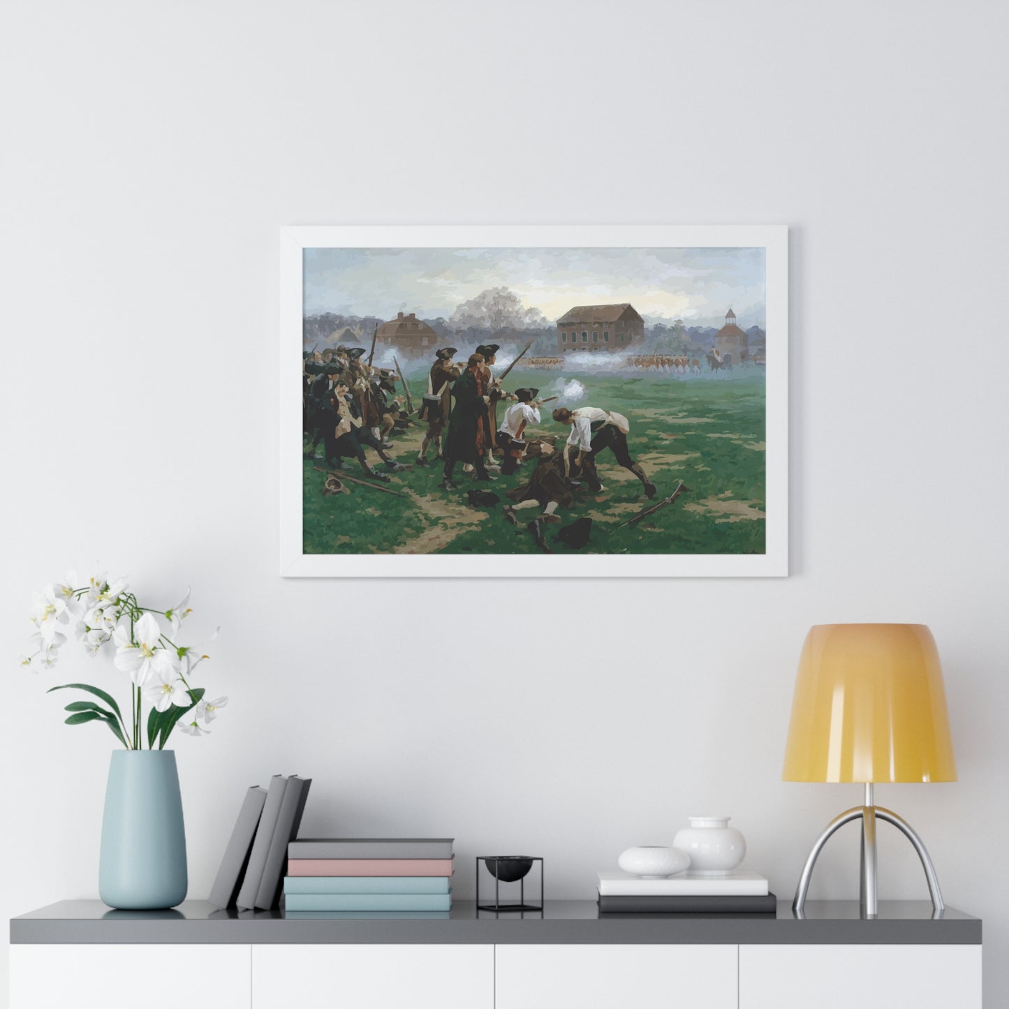 The Battle of Lexington Framed Painting Poster