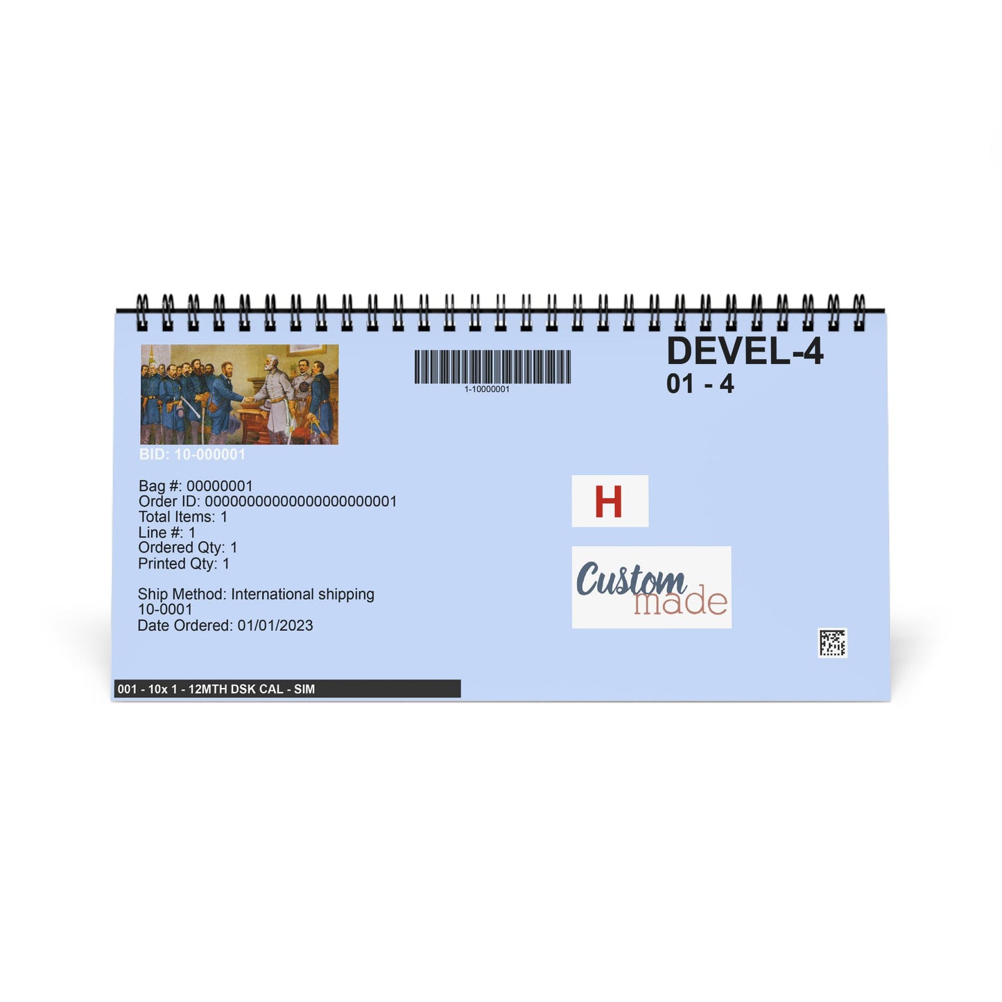 Civil War General Desktop Calendar 2026