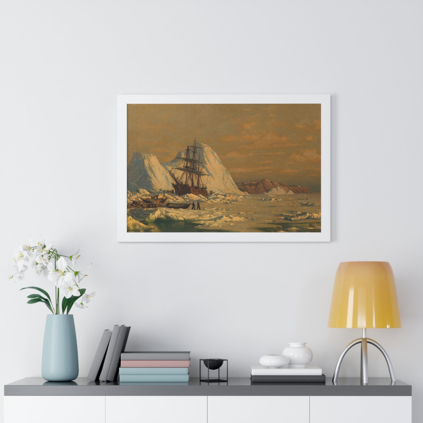 An Incident of Whaling Framed Painting Poster