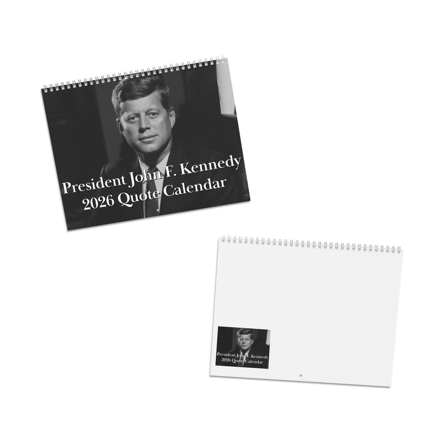 President John F. Kennedy Quote (Grid Style) 2026 Calendar