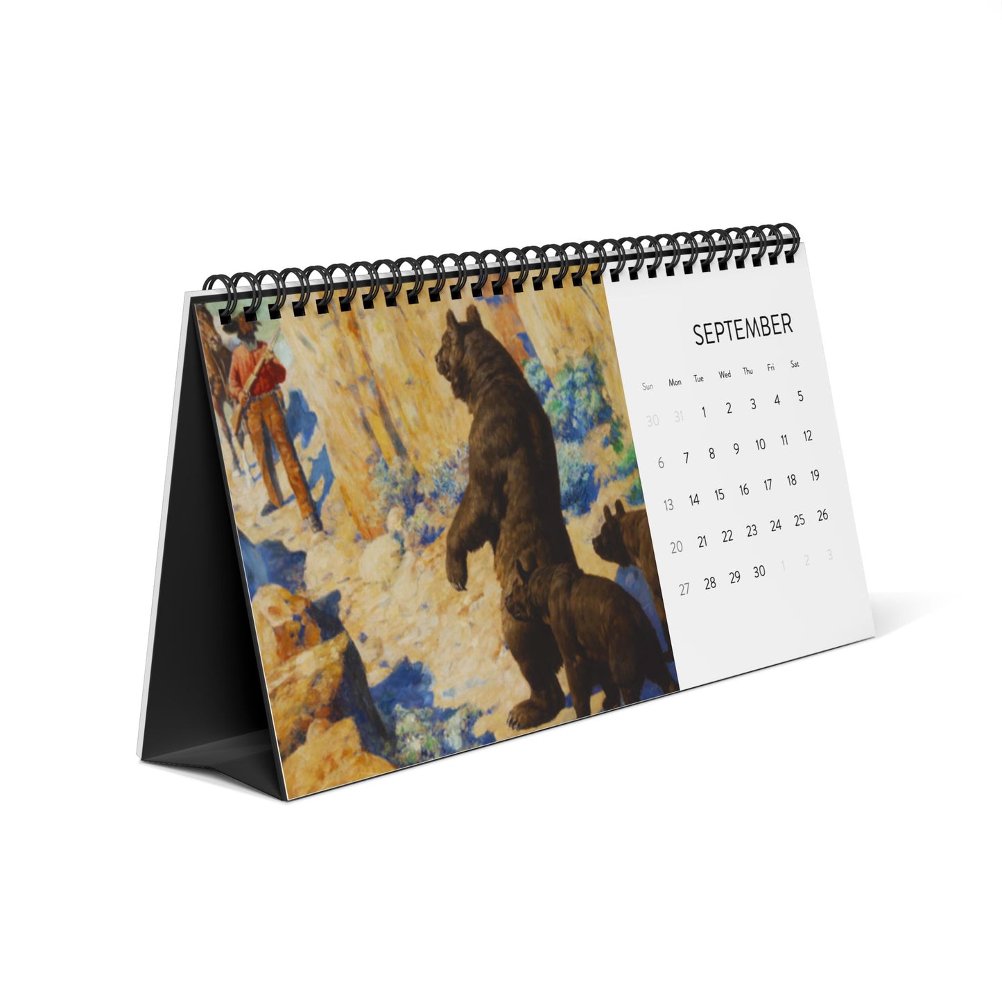 American Western Painting 2026 Desktop Calendar