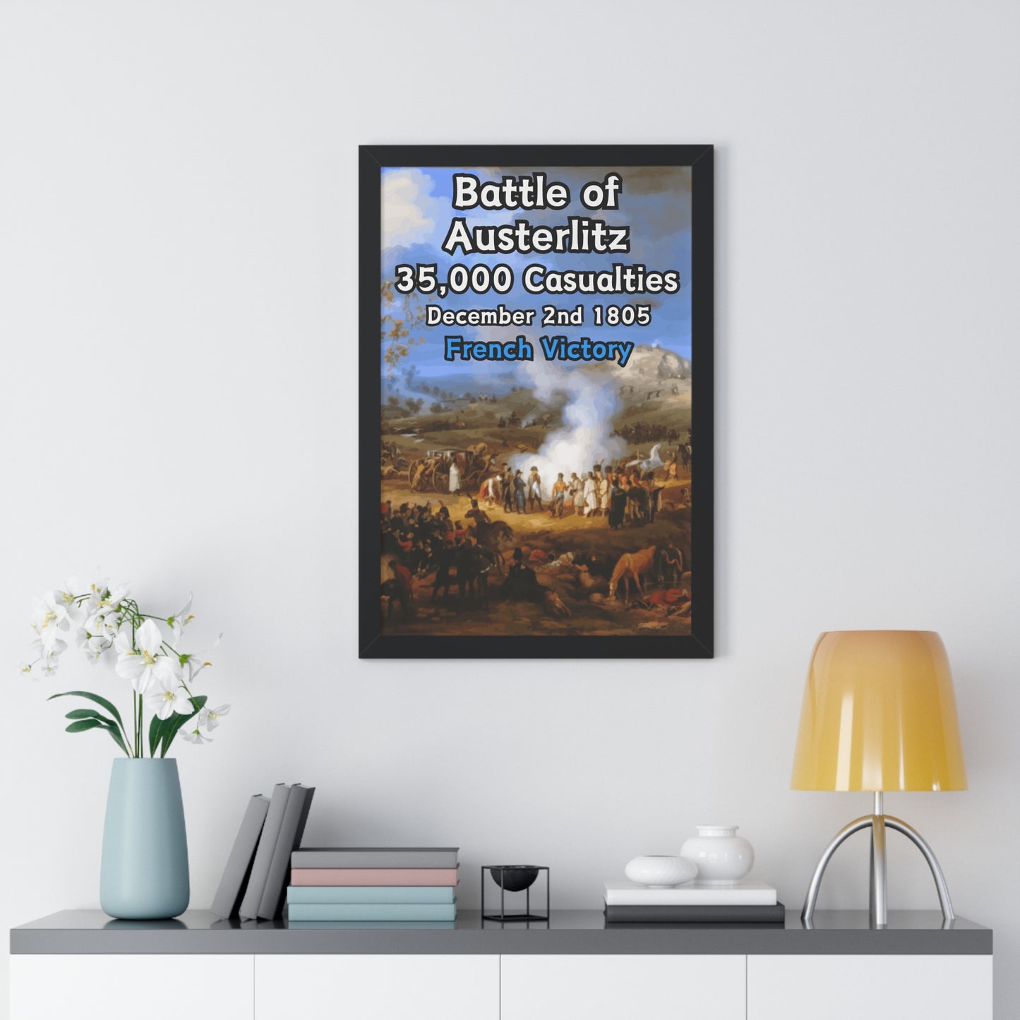 Gerahmtes Poster Historische Napoleonische Kriege Schlacht bei Austerlitz