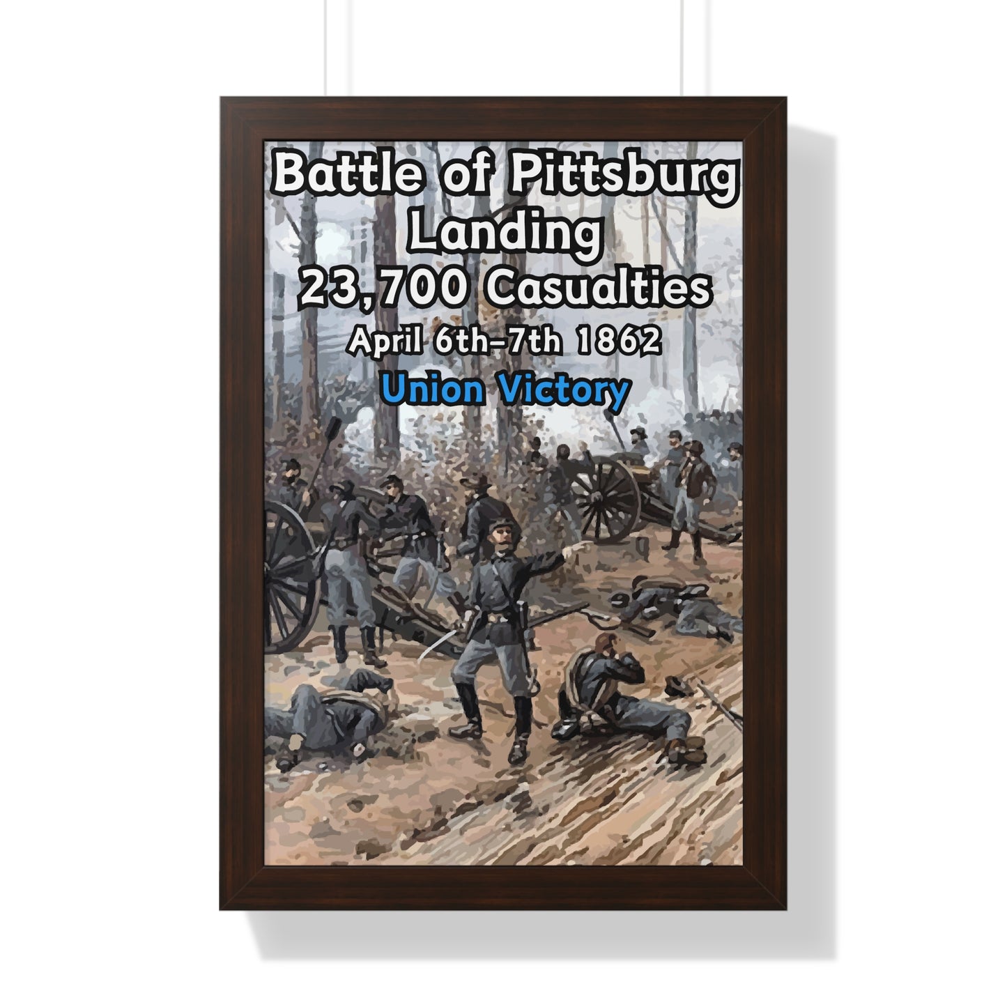 Historical Battle of Pittsburg Landing Framed Poster