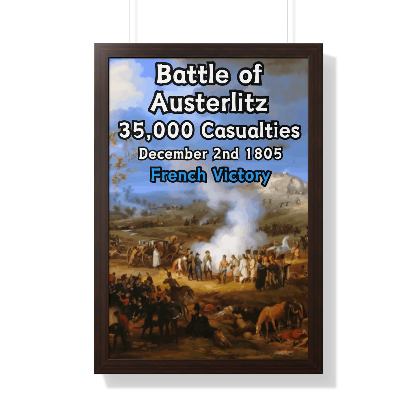 Gerahmtes Poster Historische Napoleonische Kriege Schlacht bei Austerlitz