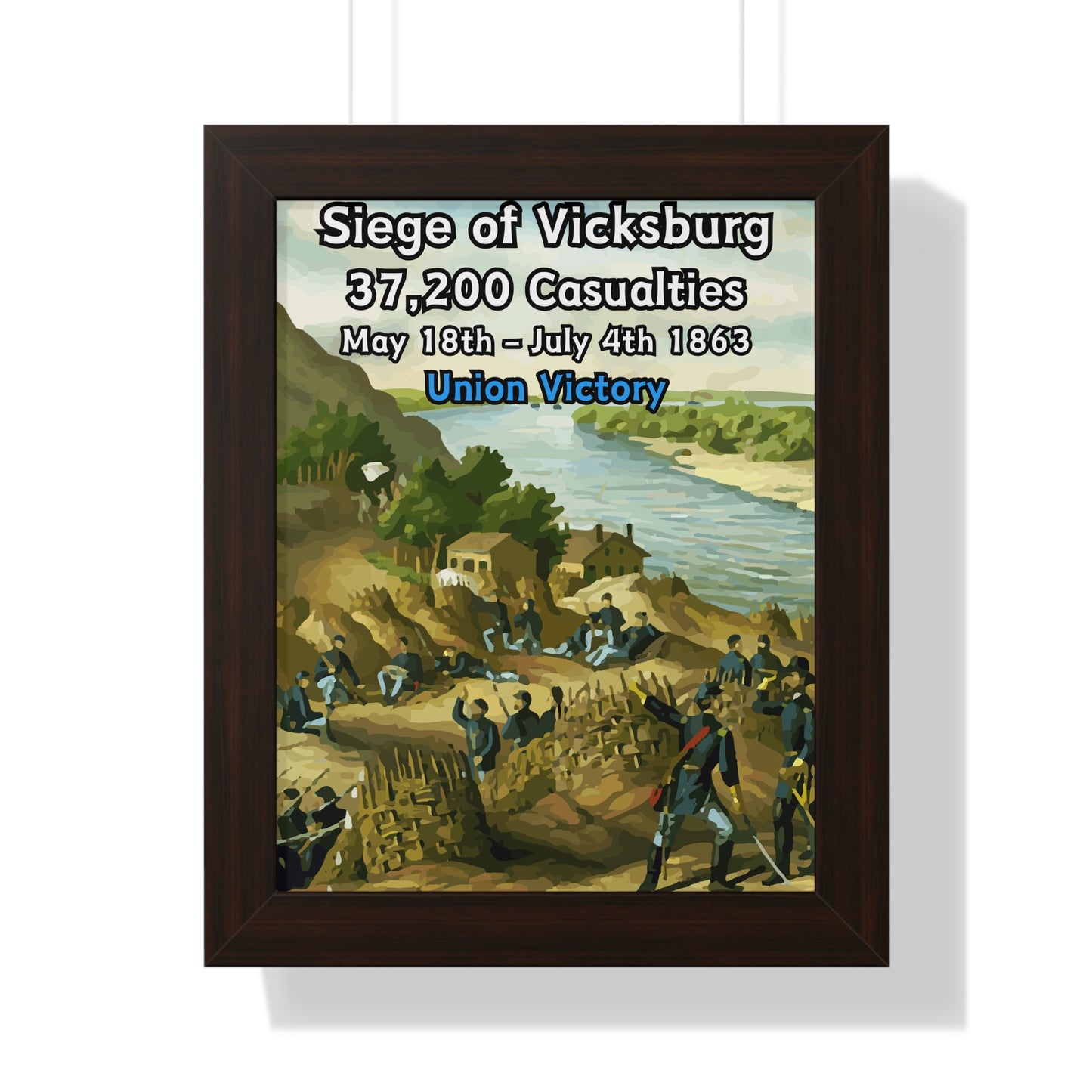 Historical Siege of Vicksburg Framed Poster