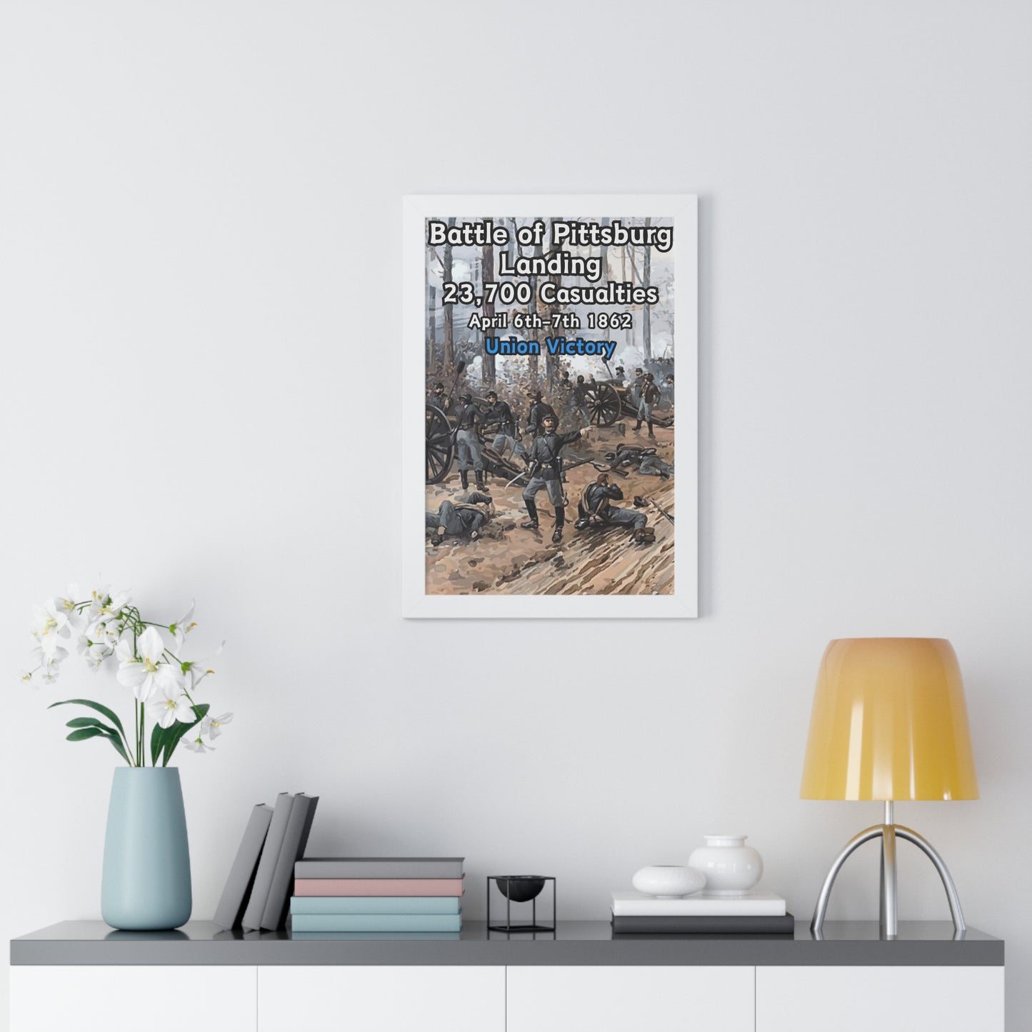 Historical Battle of Pittsburg Landing Framed Poster