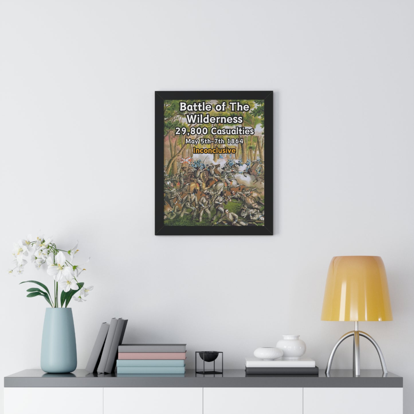 Historical Battle of The Wilderness Framed Poster