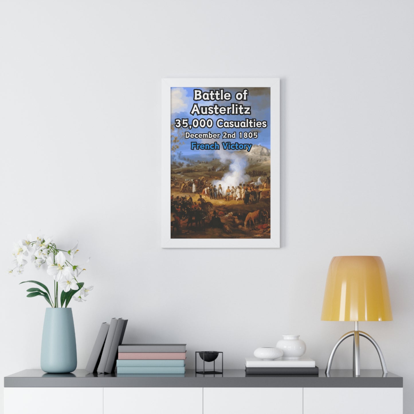 Gerahmtes Poster Historische Napoleonische Kriege Schlacht bei Austerlitz