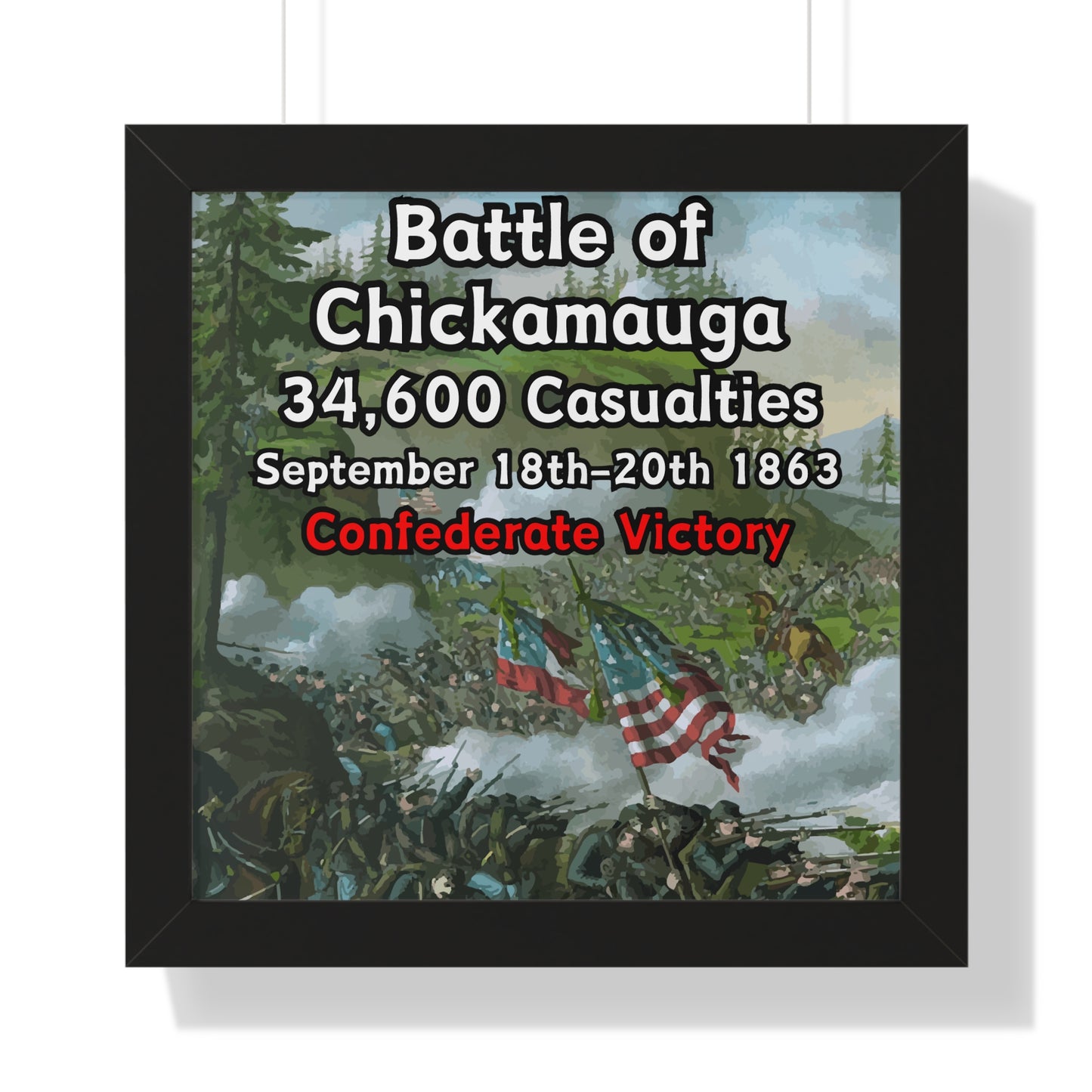 Historical Battle of Chickamauga Framed Poster