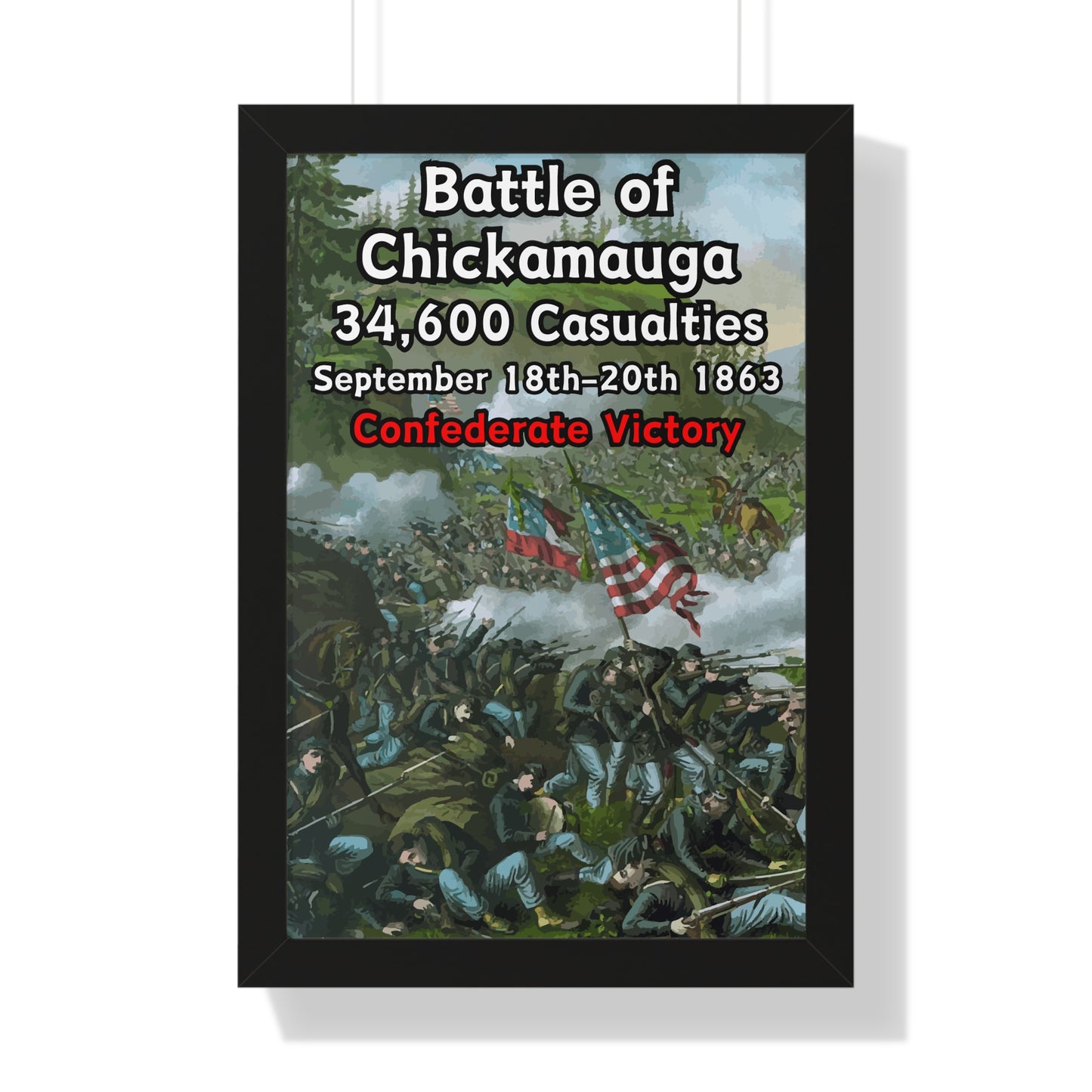 Historical Battle of Chickamauga Framed Poster