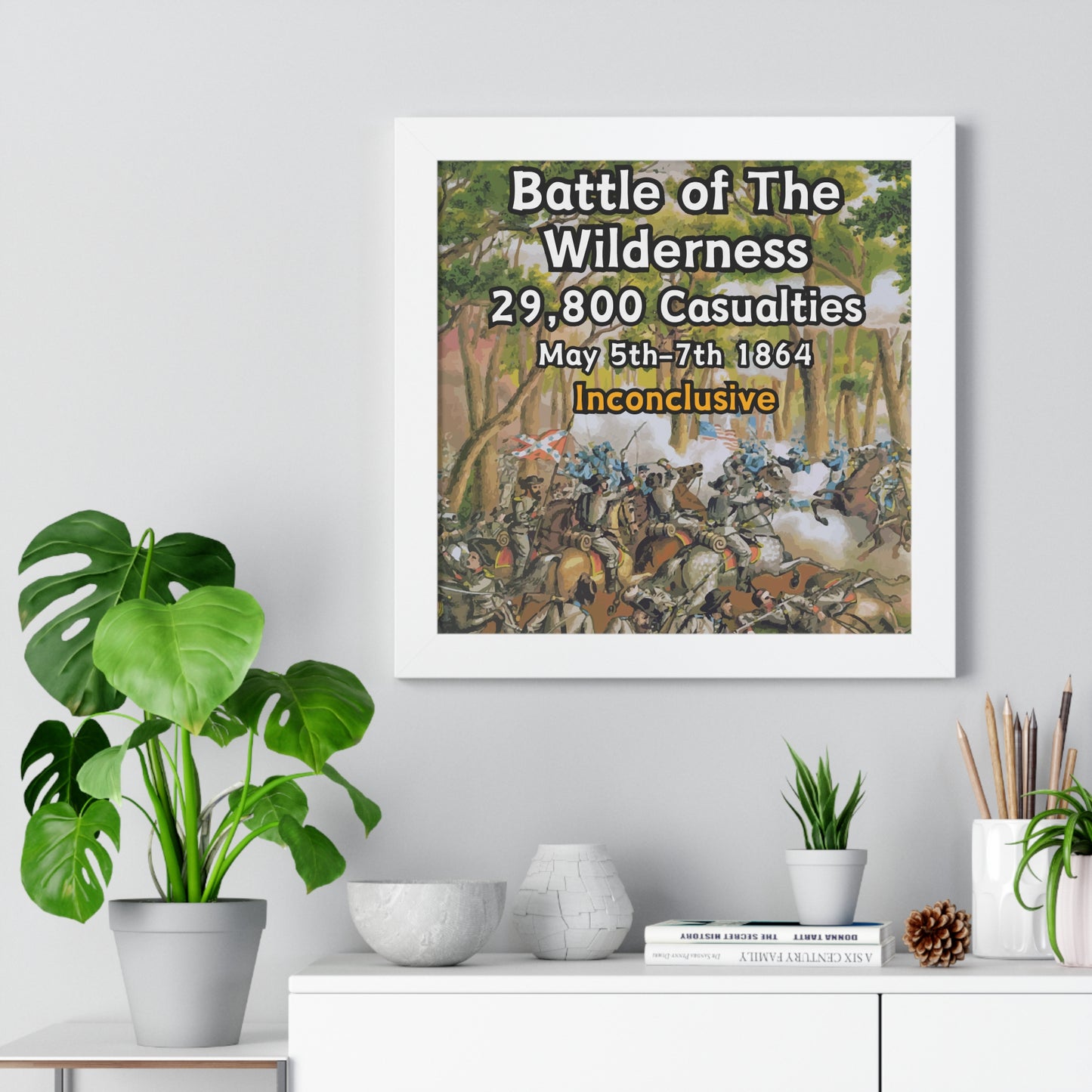 Historical Battle of The Wilderness Framed Poster