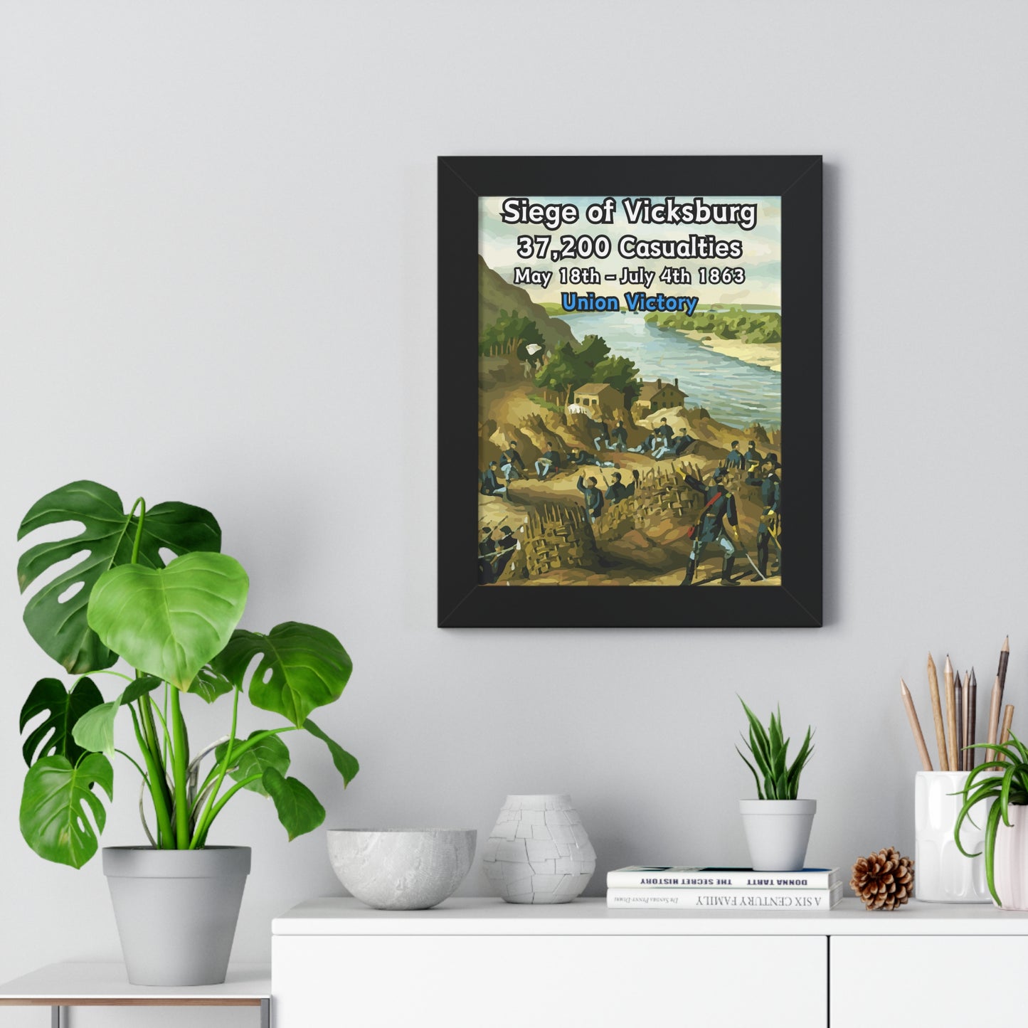 Historical Siege of Vicksburg Framed Poster