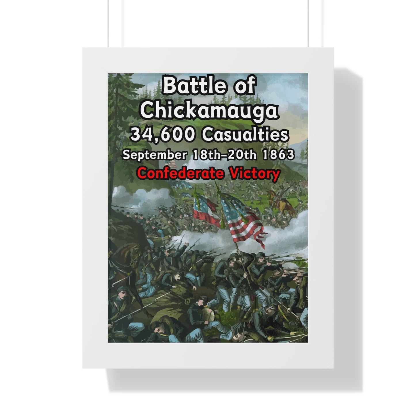 Historical Battle of Chickamauga Framed Poster