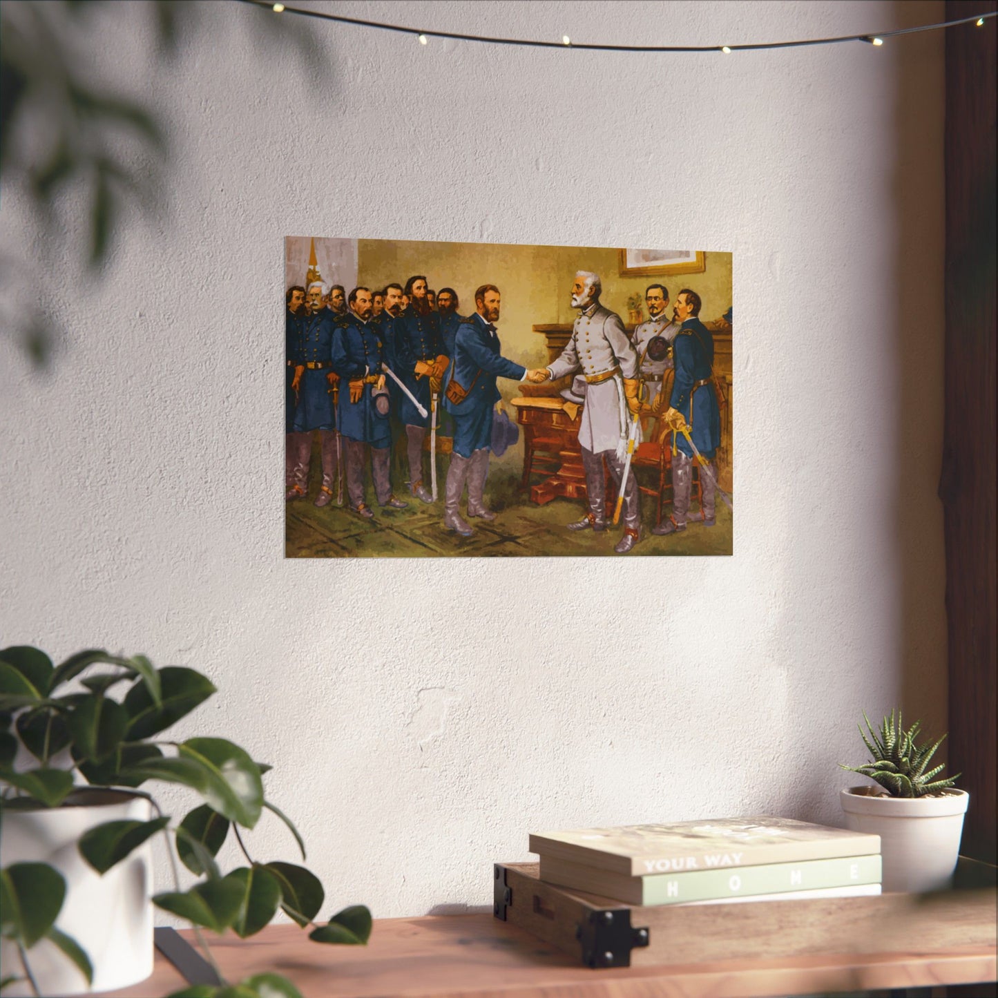 General Robert E. Lee surrenders at Appomattox Court House Matte Painting Poster