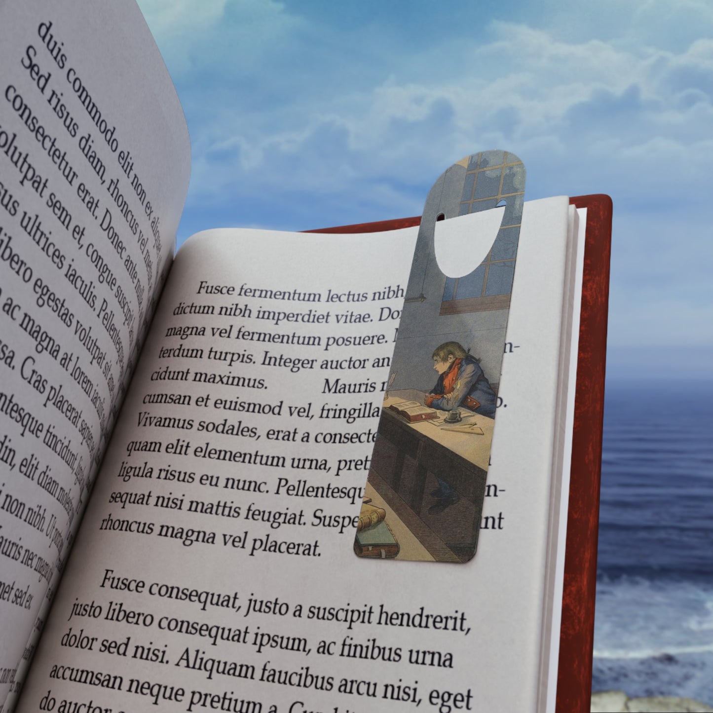 Painting of Napoleon Studying Bookmark