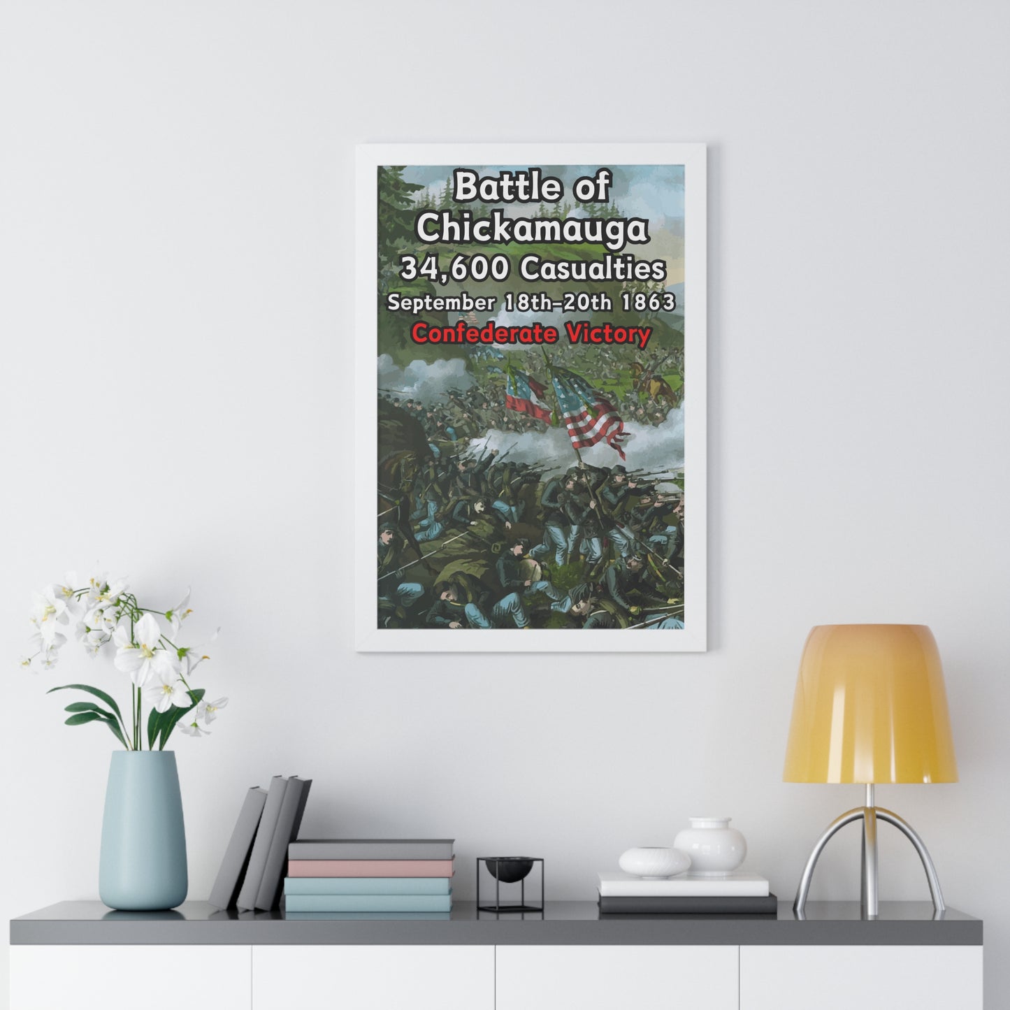 Historical Battle of Chickamauga Framed Poster