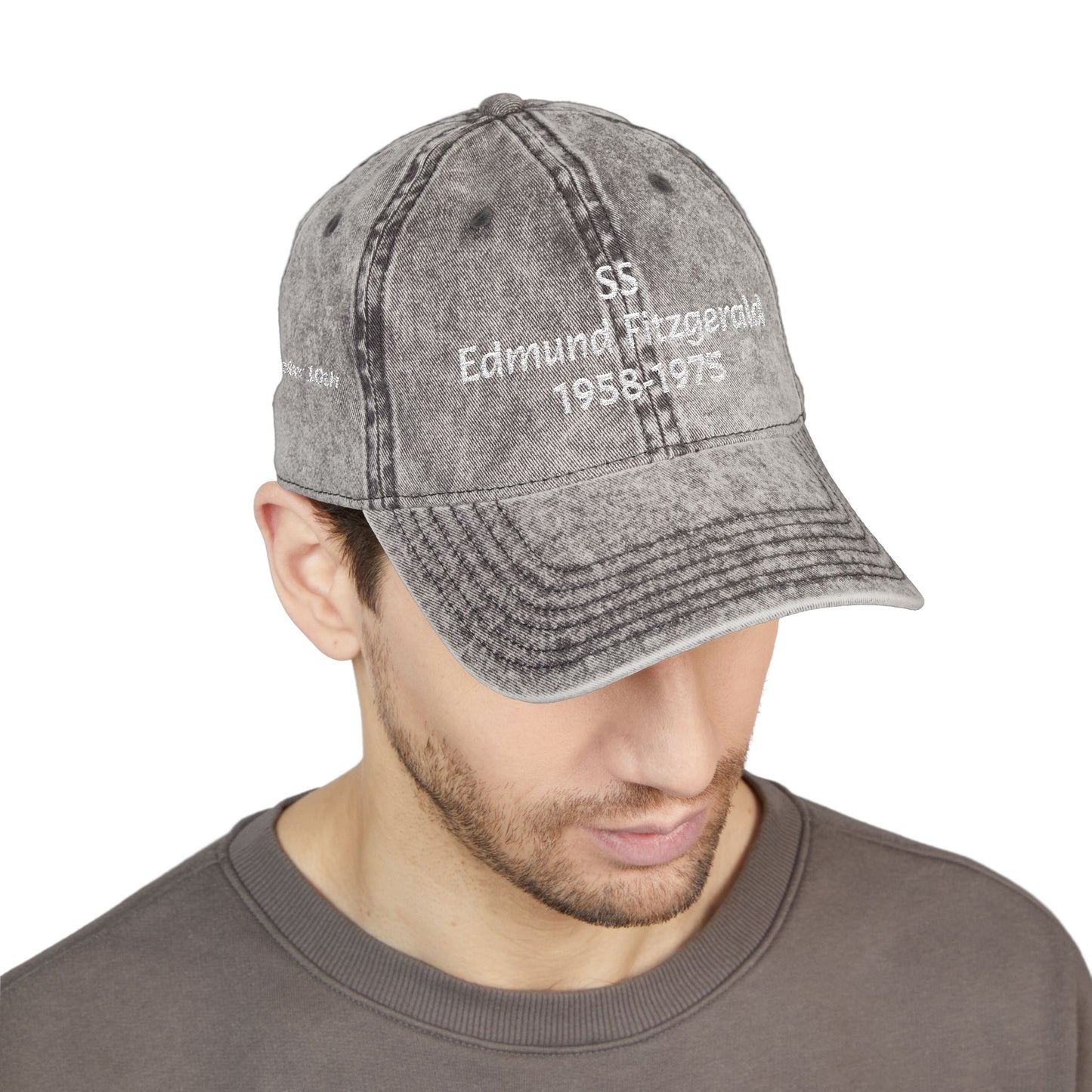 Edmund Fitzgerald Embroidered Vintage Hat