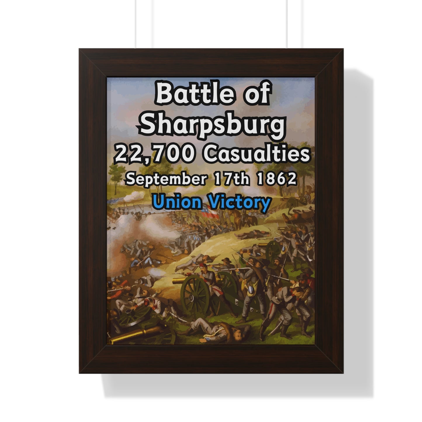 Historical Battle of Sharpsburg Framed Poster
