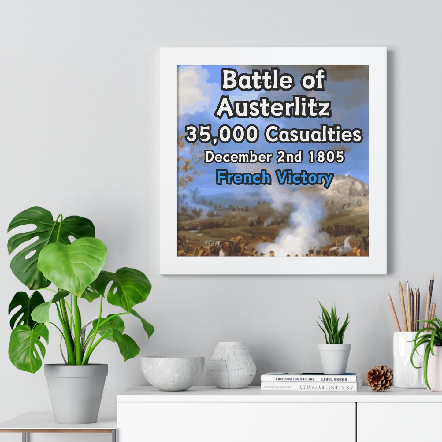 Gerahmtes Poster Historische Napoleonische Kriege Schlacht bei Austerlitz
