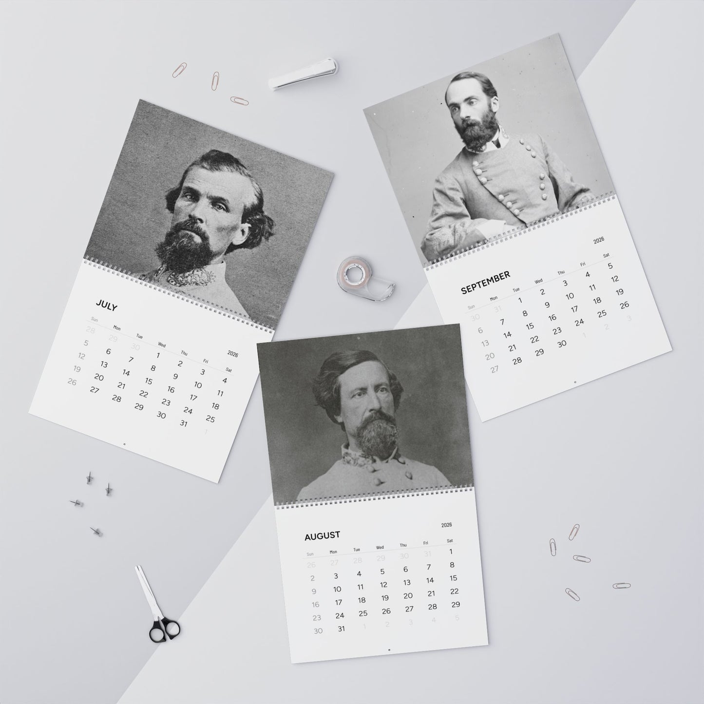 Birthdays of Civil War Generals 2026 Calendar