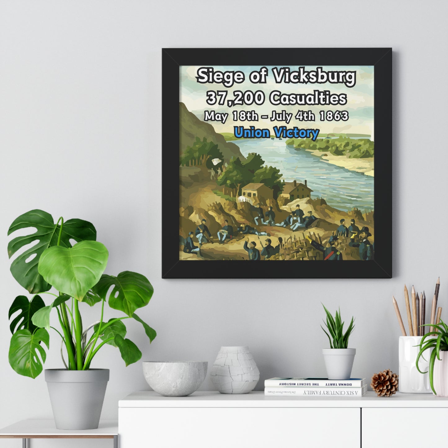 Historical Siege of Vicksburg Framed Poster