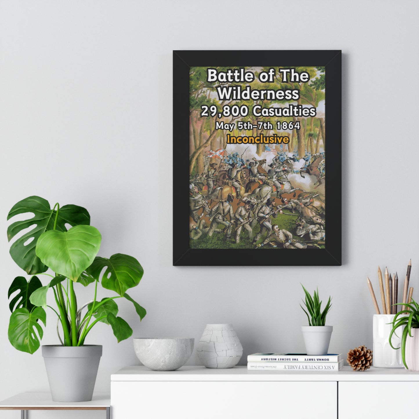 Historical Battle of The Wilderness Framed Poster