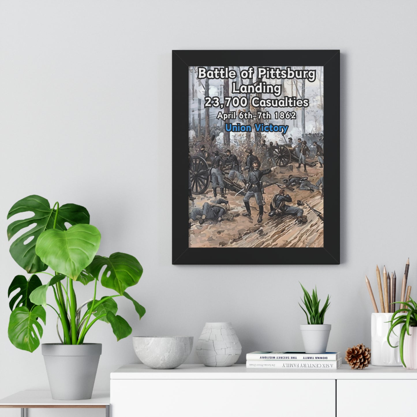Historical Battle of Pittsburg Landing Framed Poster