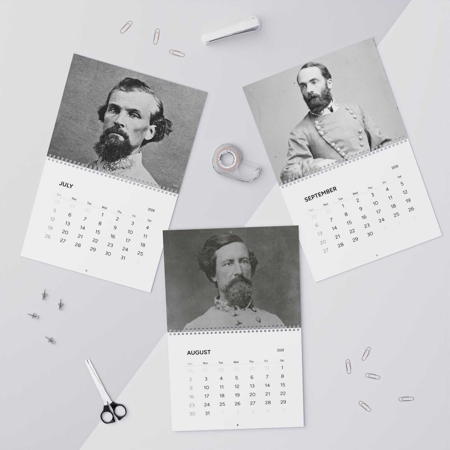 Birthdays of Civil War Generals 2026 Calendar