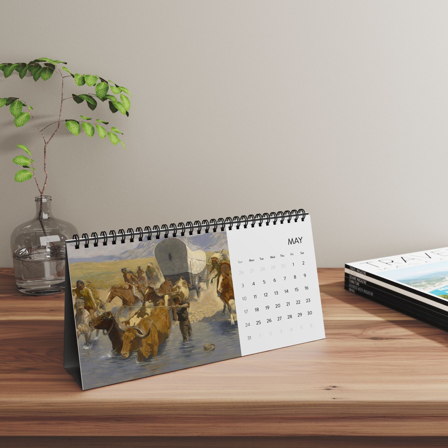 American Western Painting 2026 Desktop Calendar
