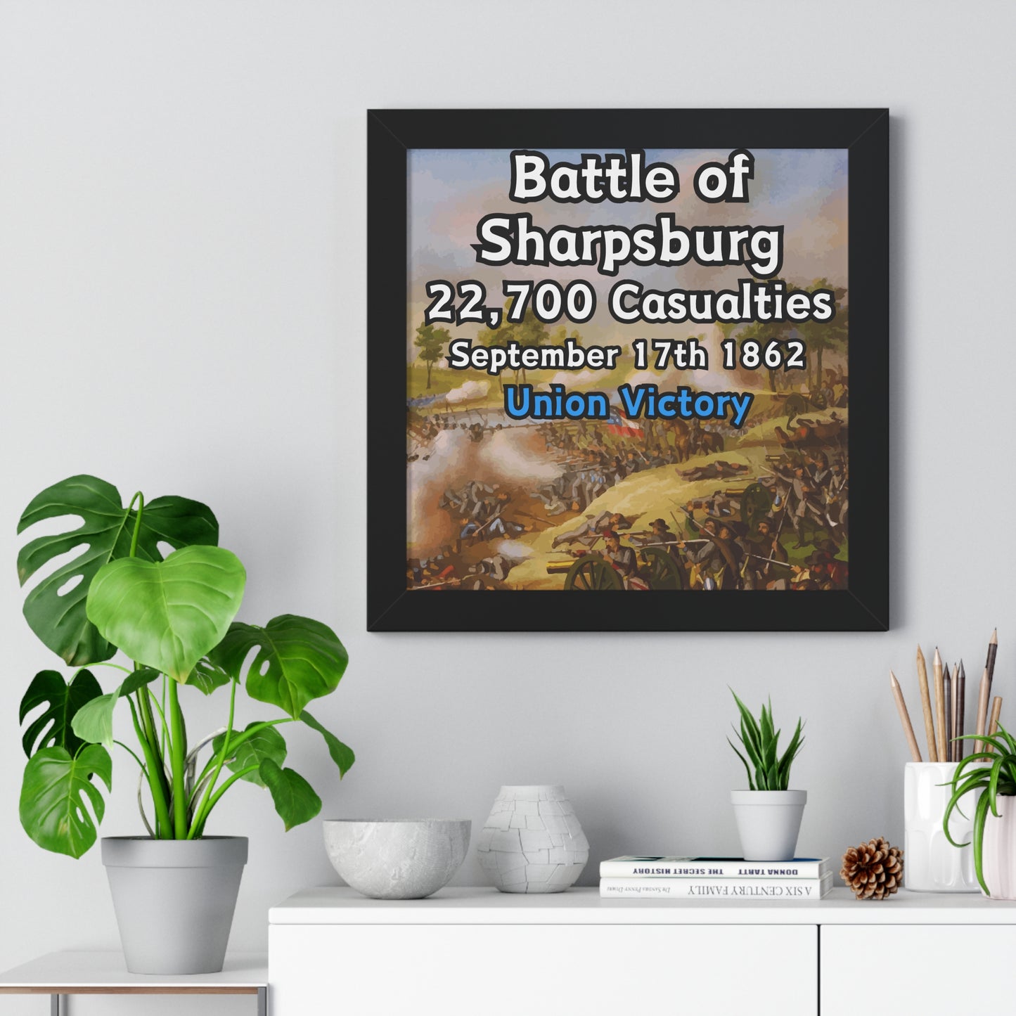 Historical Battle of Sharpsburg Framed Poster
