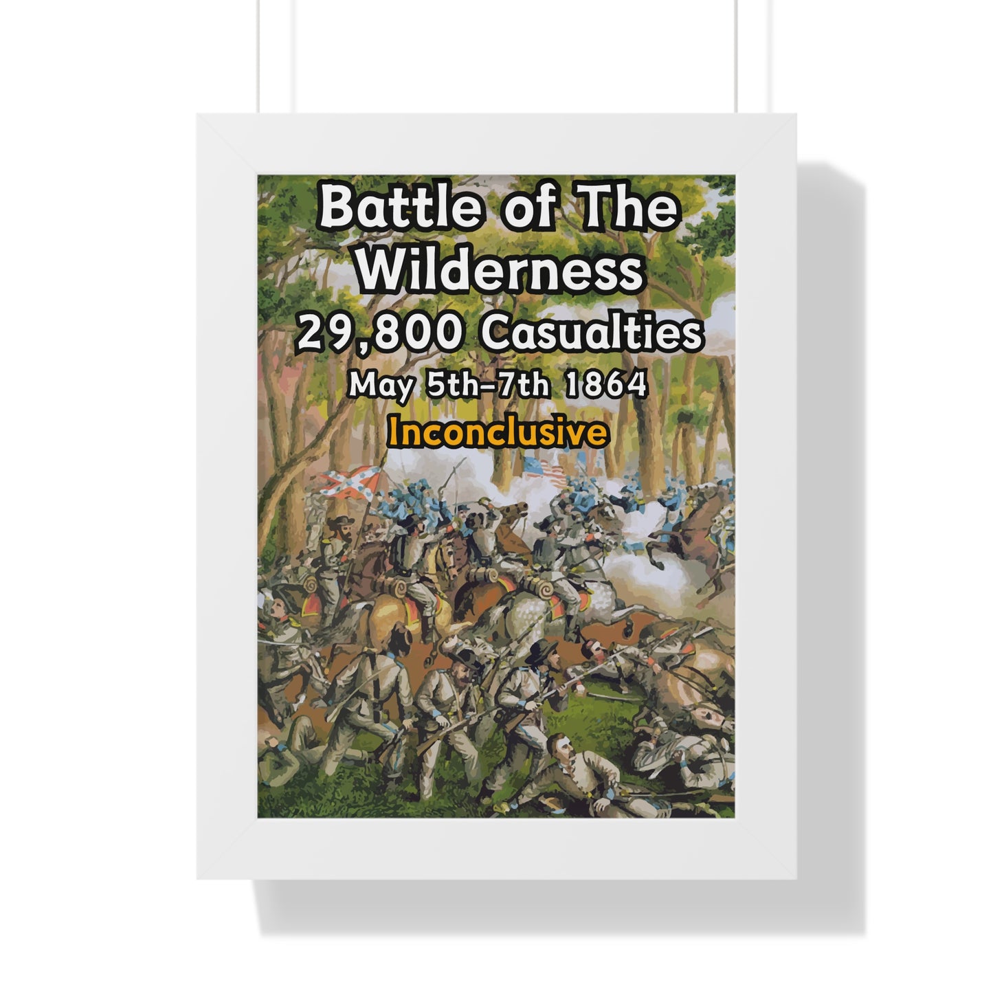 Historical Battle of The Wilderness Framed Poster