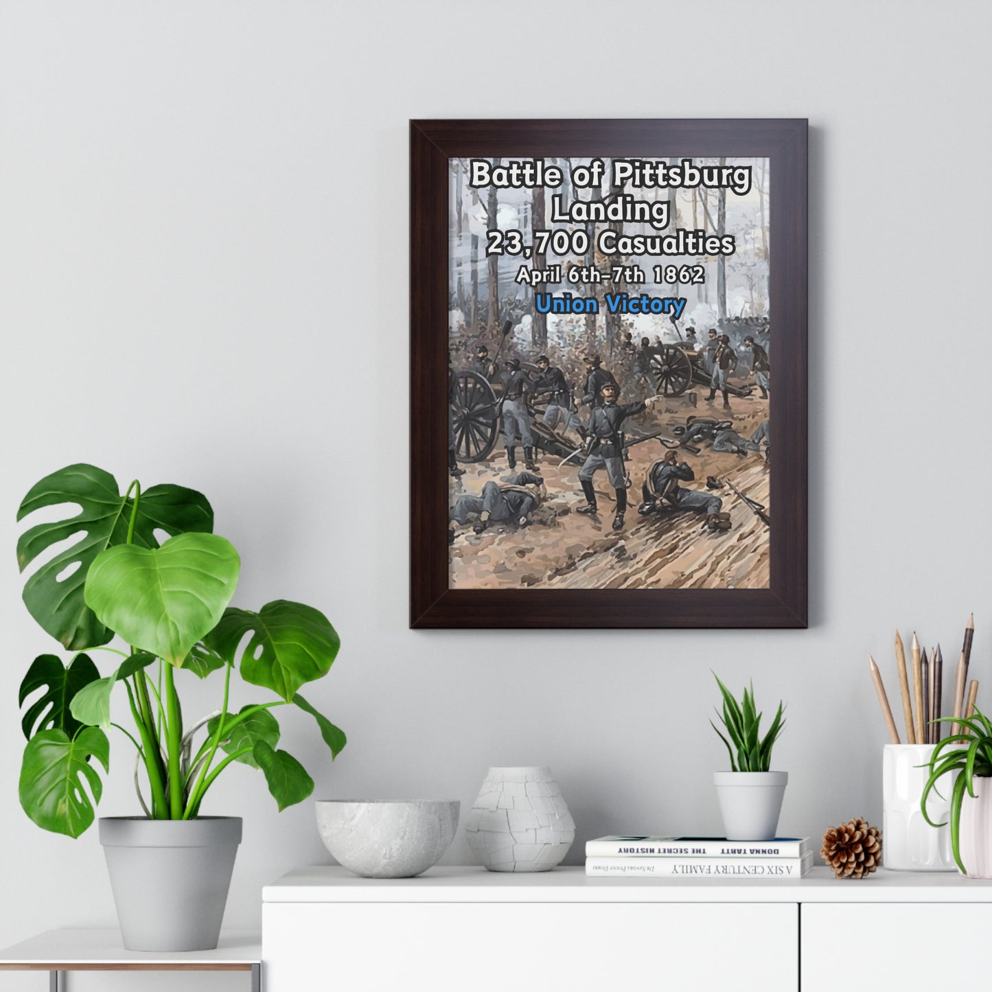 Historical Battle of Pittsburg Landing Framed Poster