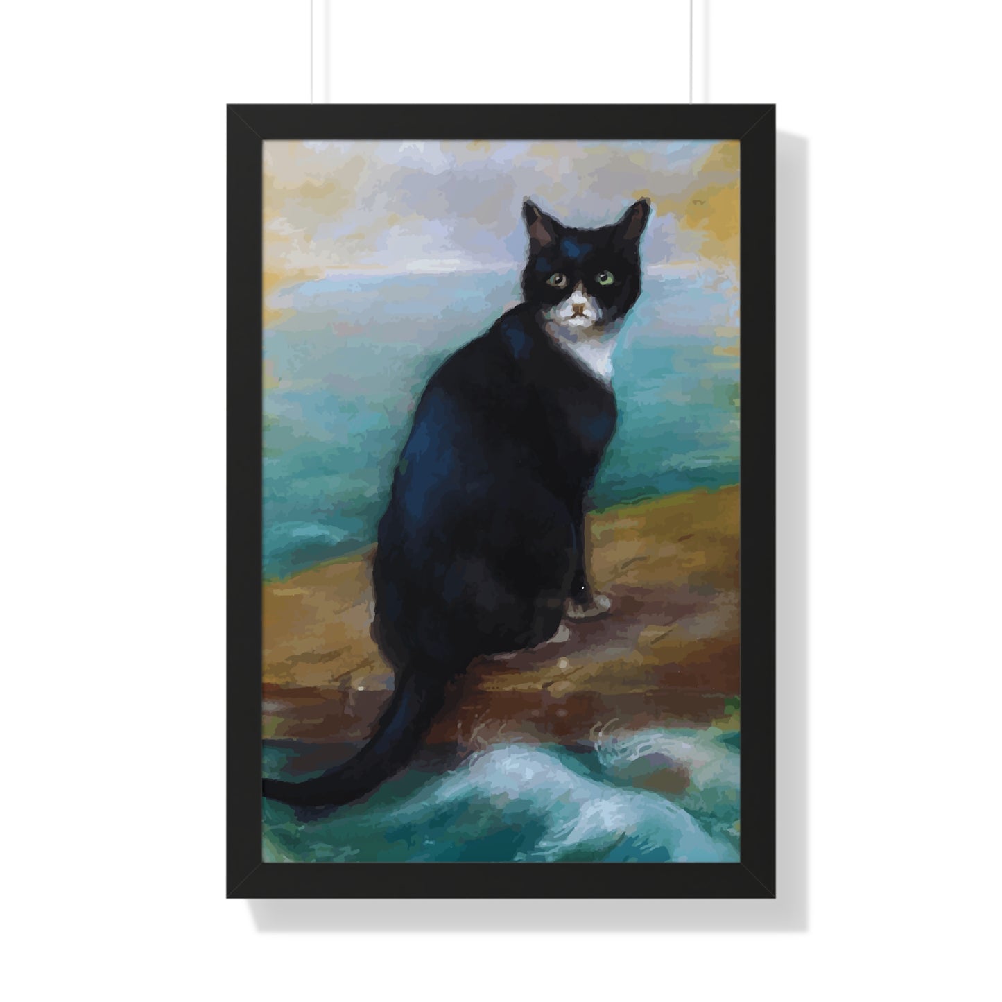 Bismarck Oskar Cat Framed Painting Poster