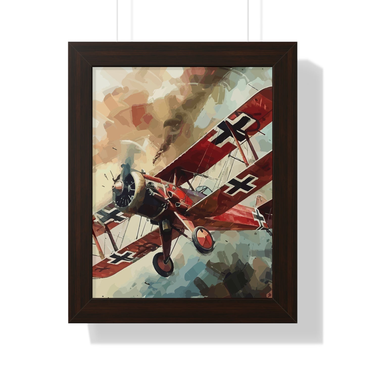 Gerahmtes Poster Red Baron Flugzeug