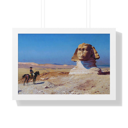 Napoleon Bonaparte in Egypt before a Sphinx Framed Painting Poster