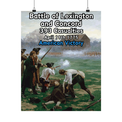 Battle of Lexington and Concord Vertical Matte Poster