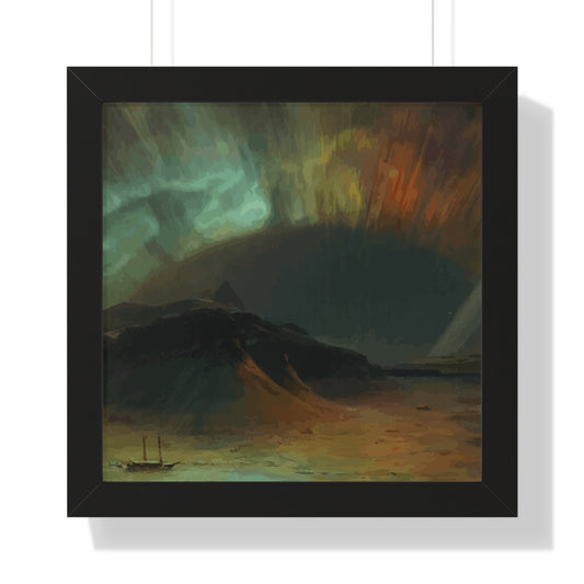 Historical Aurora Borealis Framed Painting Poster