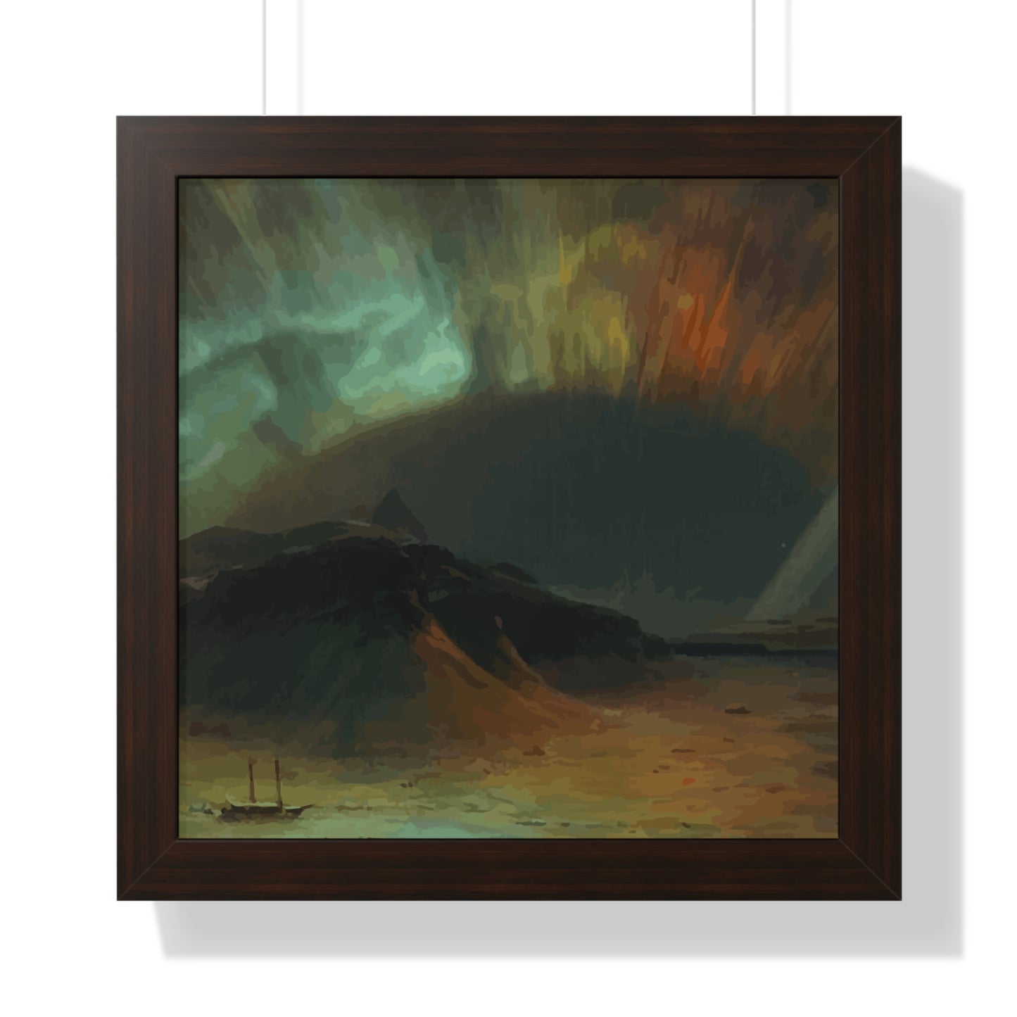 Historical Aurora Borealis Framed Painting Poster