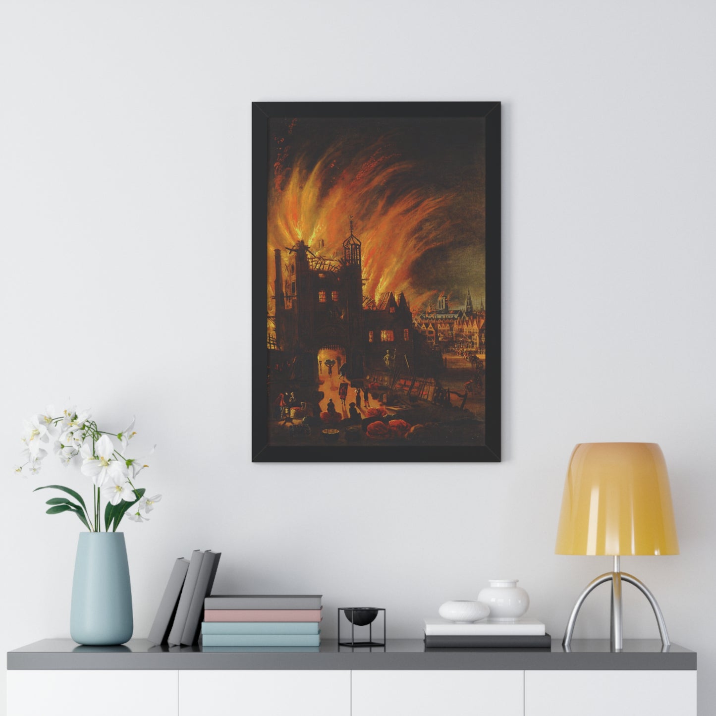 The Great London Fire Painting Poster