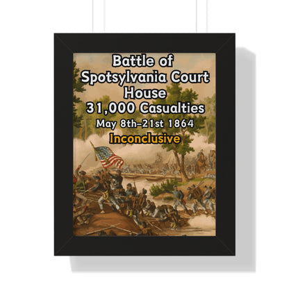 Historical Battle of Spotsylvania Court House Framed Poster